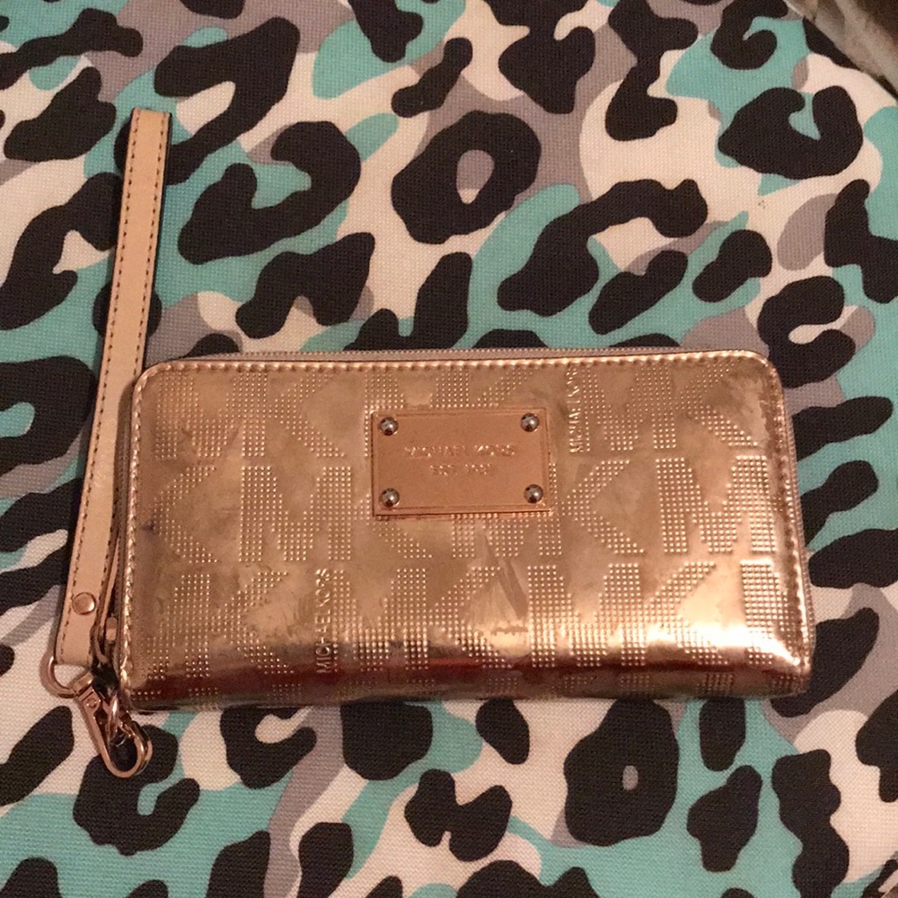 Rose Gold, Wristlet, wallet